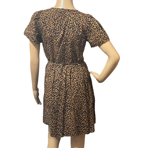 Madewell‎ Women's Leopard Cheetah Wrap Style Dress XS - Picture 4 of 8